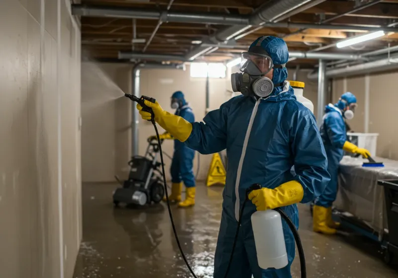 Basement Sanitization and Antimicrobial Treatment process in De Graff, OH